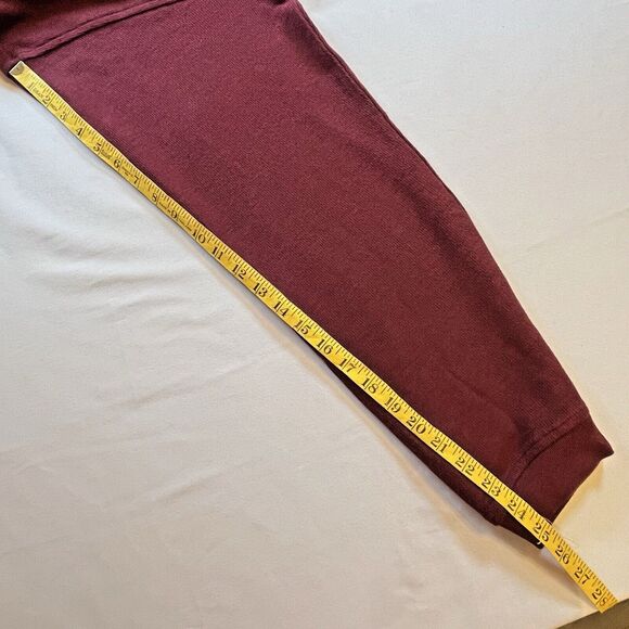 Izod Mens Large Quarter Zip Pullover Knit Cotton Burgundy Cuffed Long Sleeves - Picture 5 of 8